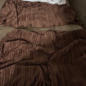 SHEIN Chocolate Pleated Skirt